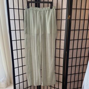 OAK + FORT Sage Green Wide-Leg Pants size small NWT